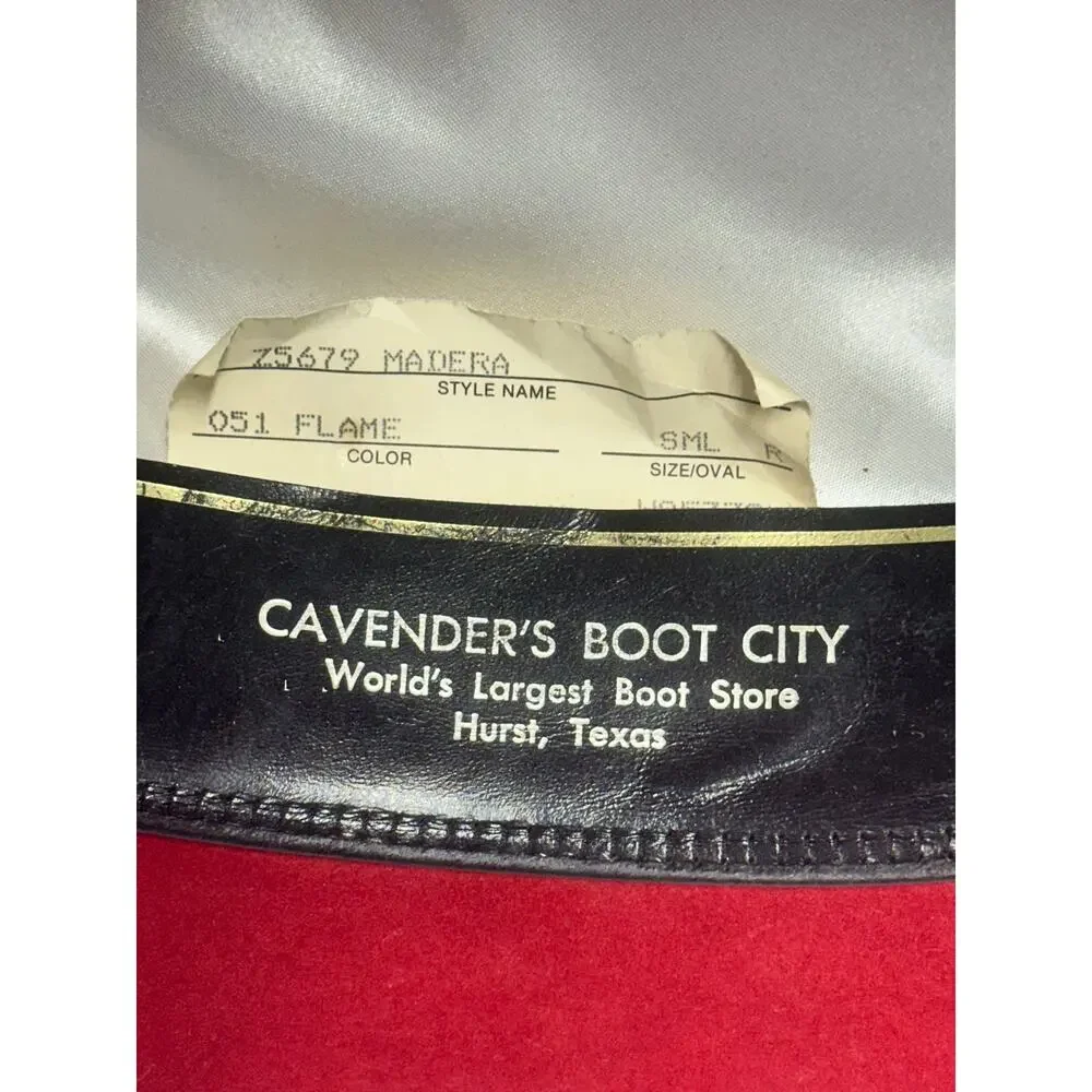Resistol Self Conforming 5X Beaver Vintage Creased Satin Band 'Madera' Red Hat - Picture 8 of 9